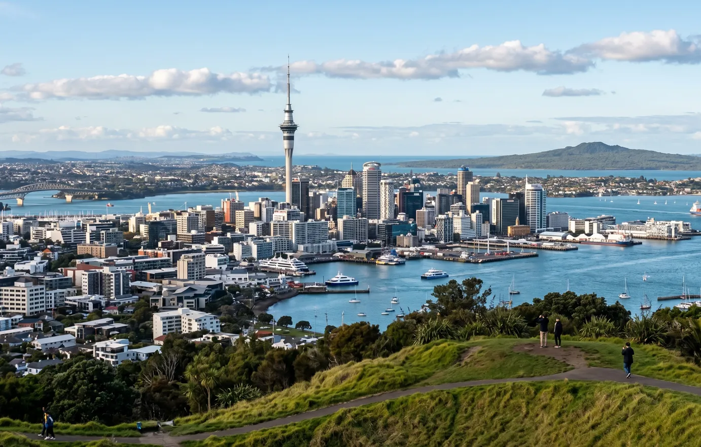 The Auckland city skyline and waterfront