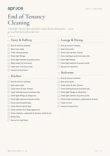 Spruce end of tenancy cleaning checklist front cover