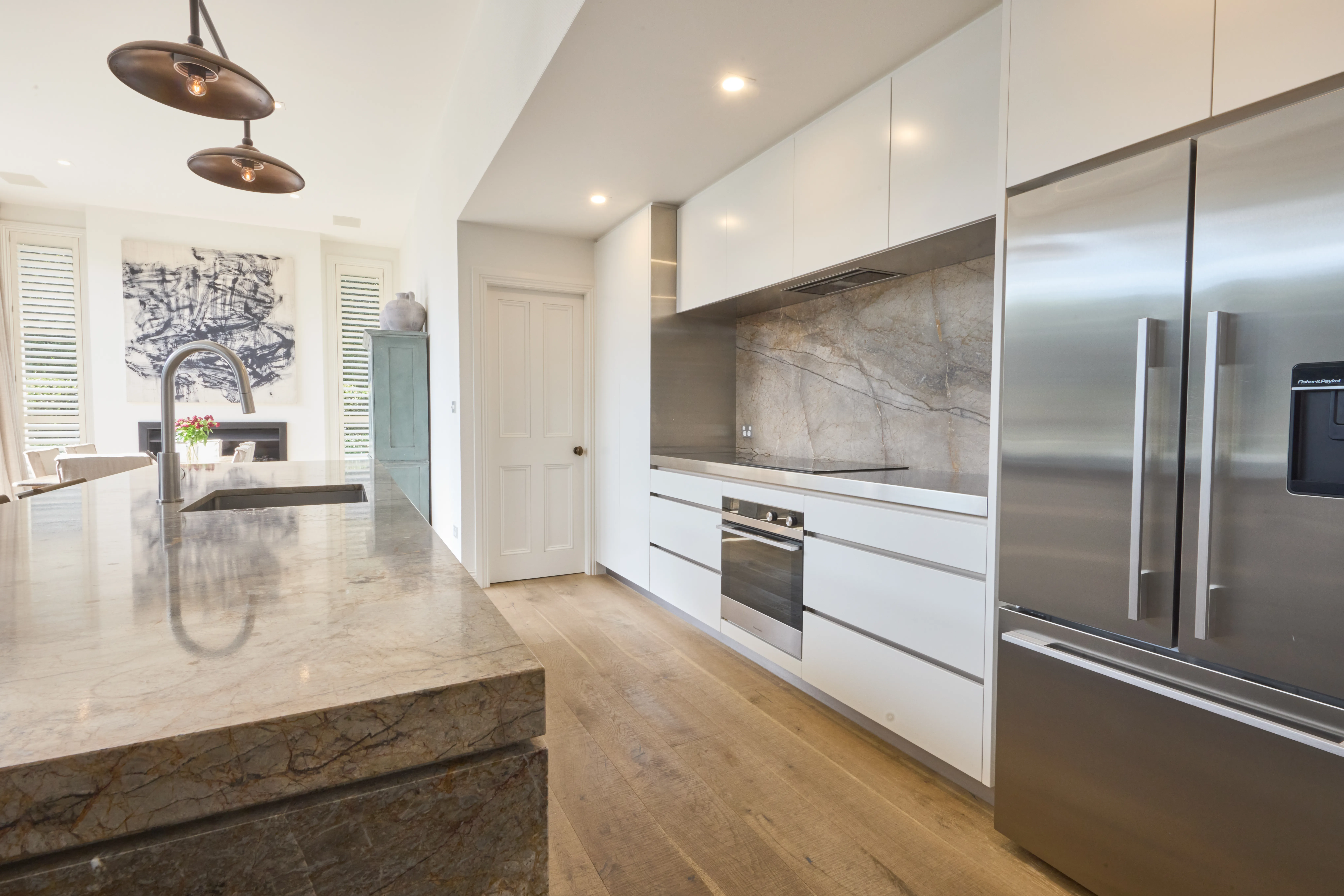 A freshly cleaned modern kitchen in an Auckland home, ready for settlement