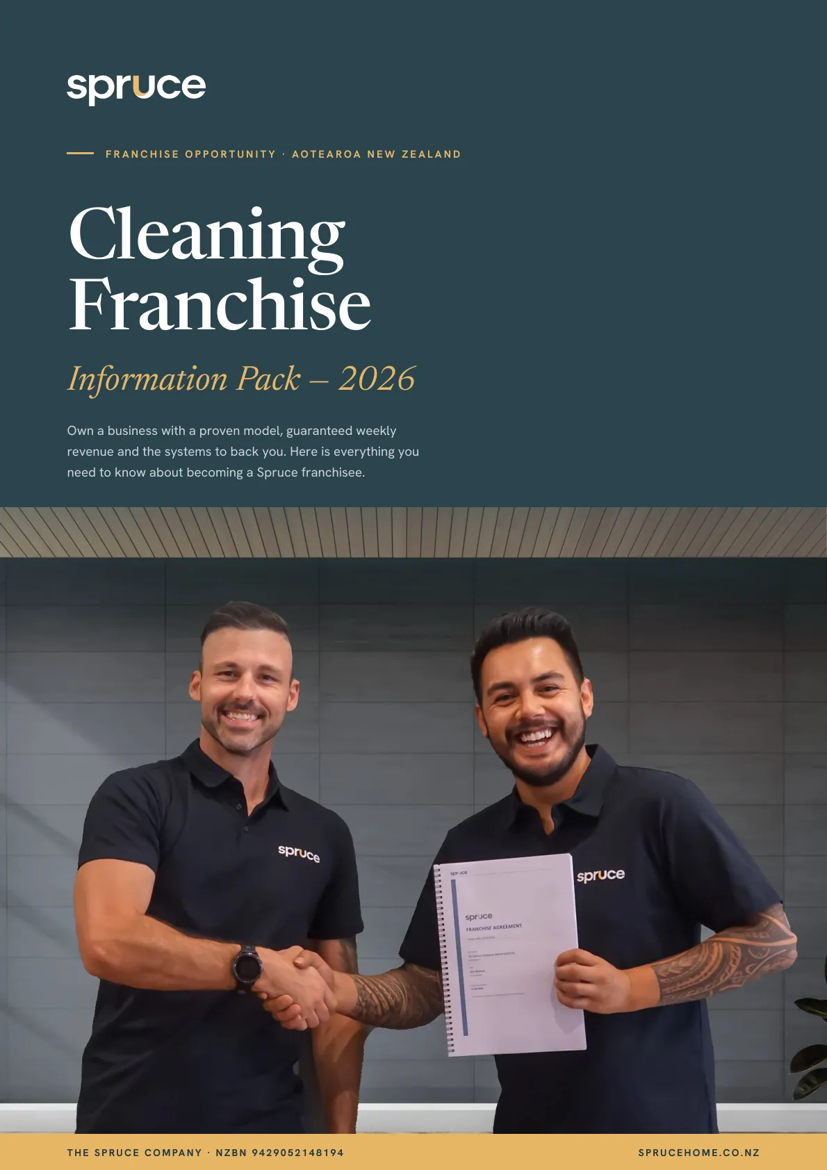 Spruce cleaning franchise info pack cover