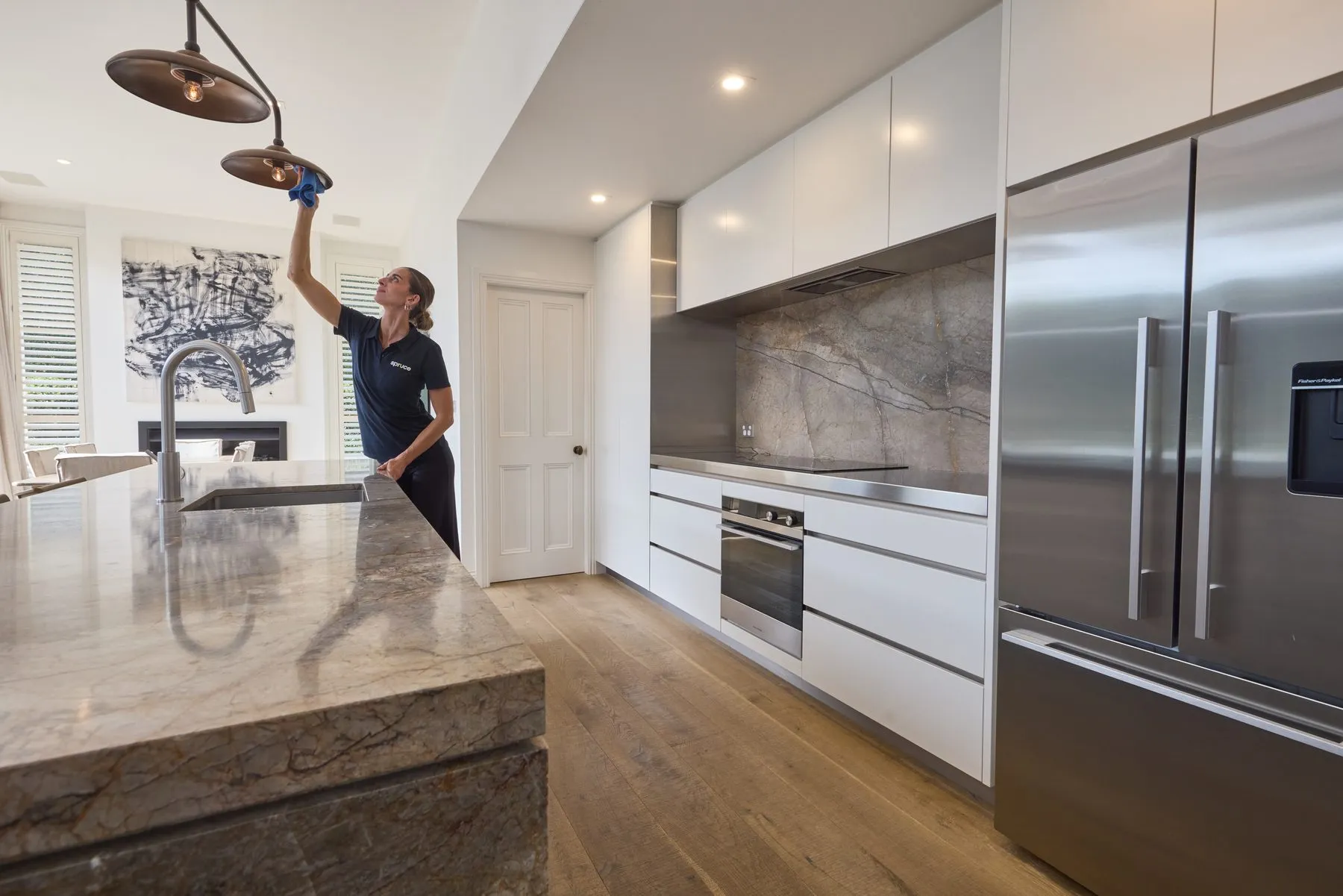A kitchen cleaned and presented for sale by Spruce in a New Zealand home